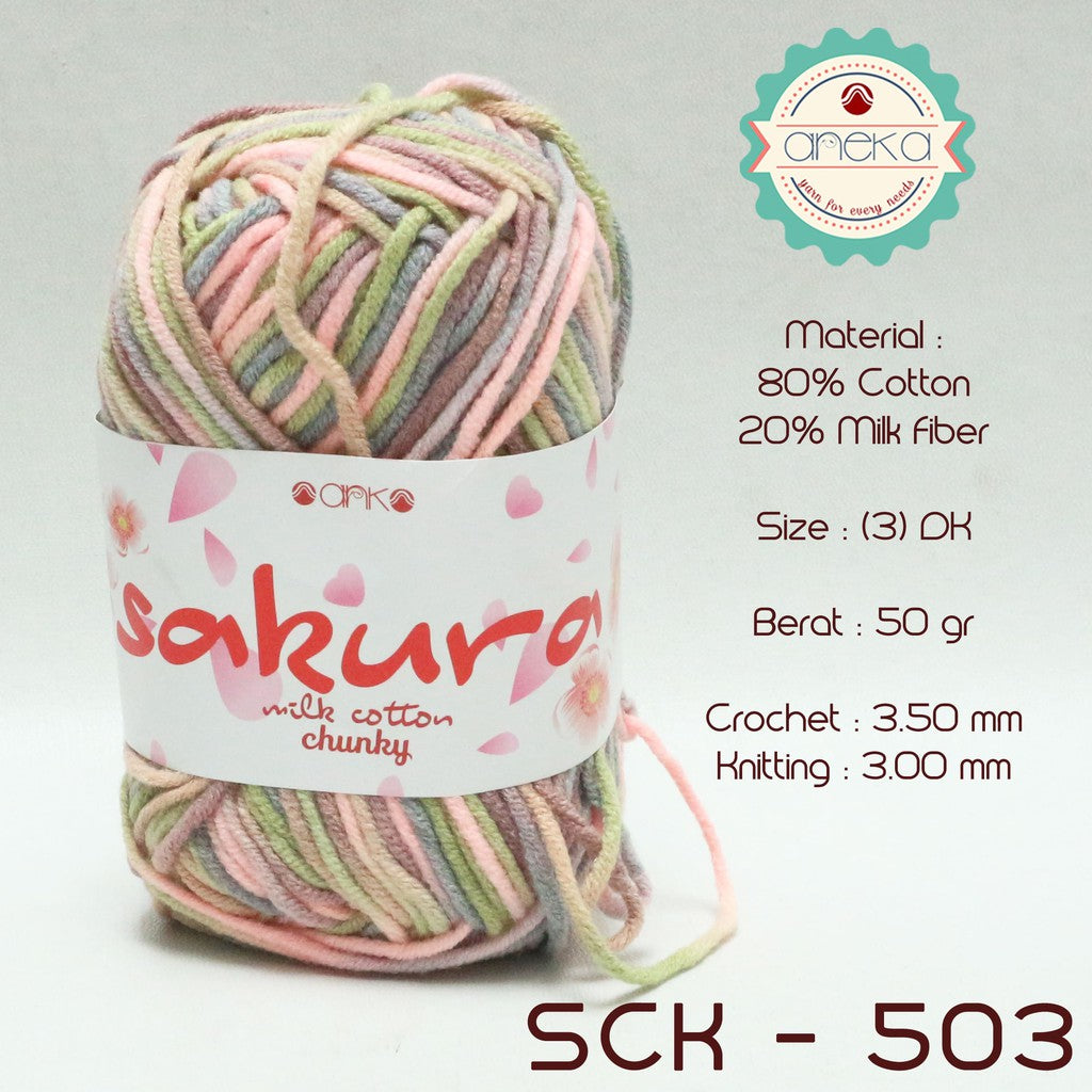 CATALOG - Sakura Milk Cotton Chunky Mix Sembur Mix Cotton Knitting Yarn PART 3