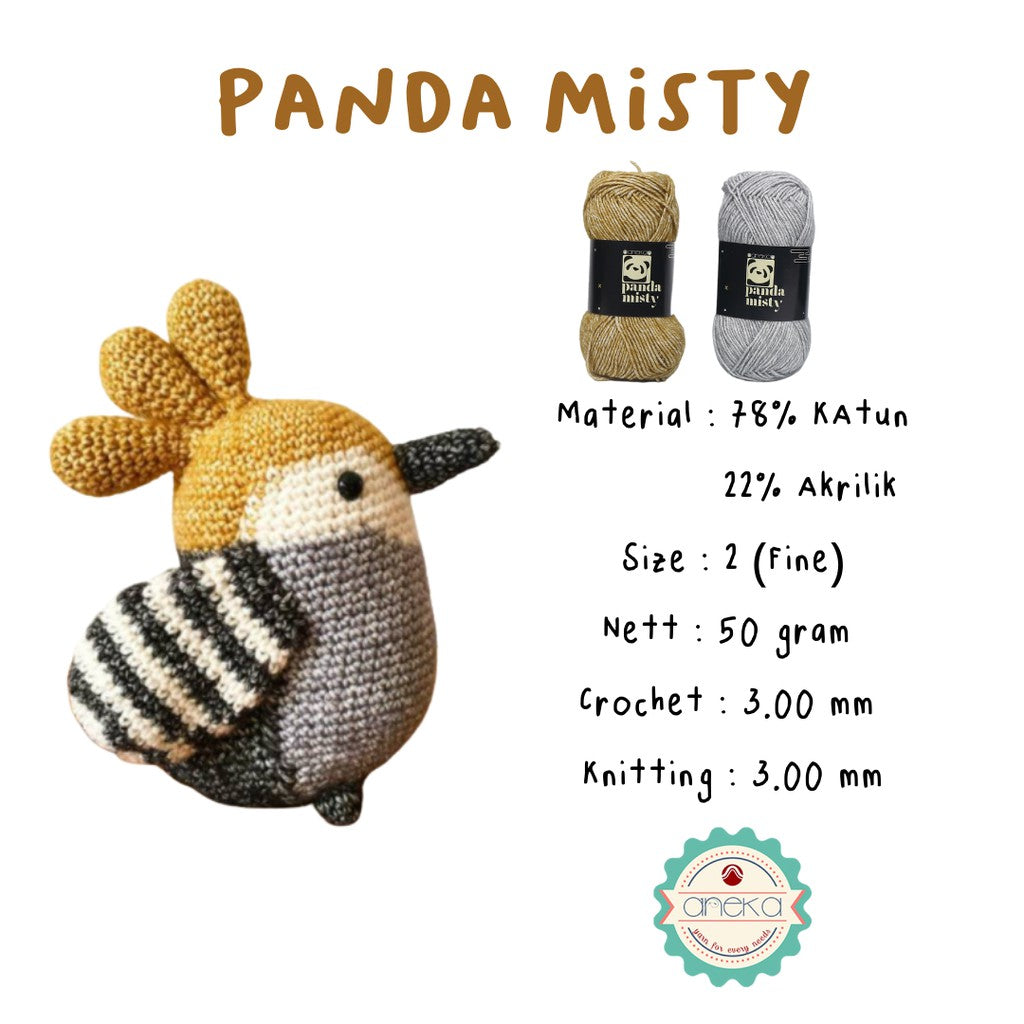 KATALOG - Benang Rajut Katun Panda Misty / Semprot Wol / Stonewashed Yarn - PART 1