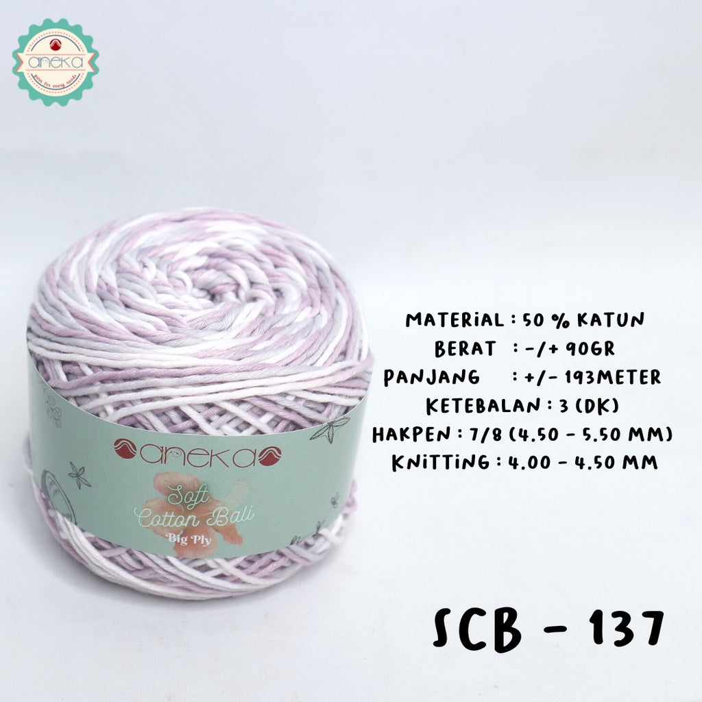 KATALOG - Benang Rajut Katun Bali Sembur Mix / Soft Cotton Big Ply Mambo