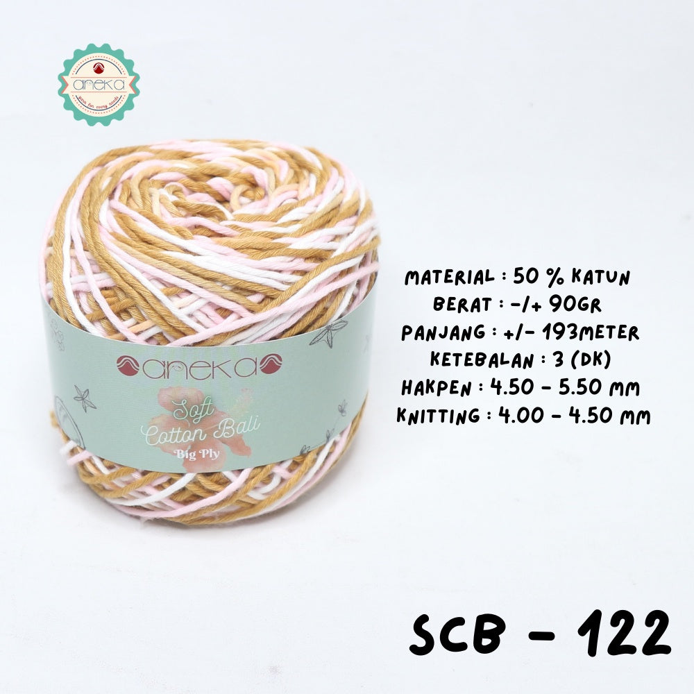KATALOG - Benang Rajut Katun Bali Sembur Mix / Soft Cotton Big Ply Mambo