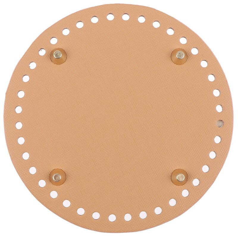 Knitted Leather Round Base Bag / PU Leather Round Base Bag Pre-Drilled ANK