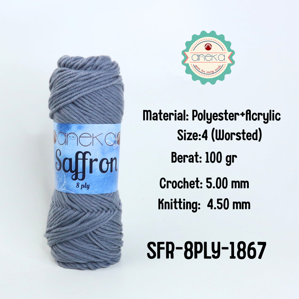 KATALOG - Benang Rajut Saffron 8 Ply / Crochet Knitting Yarn - Part 1