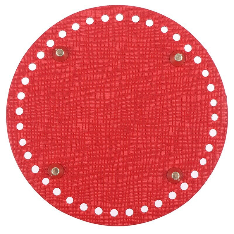 Knitted Leather Round Base Bag / PU Leather Round Base Bag Pre-Drilled ANK