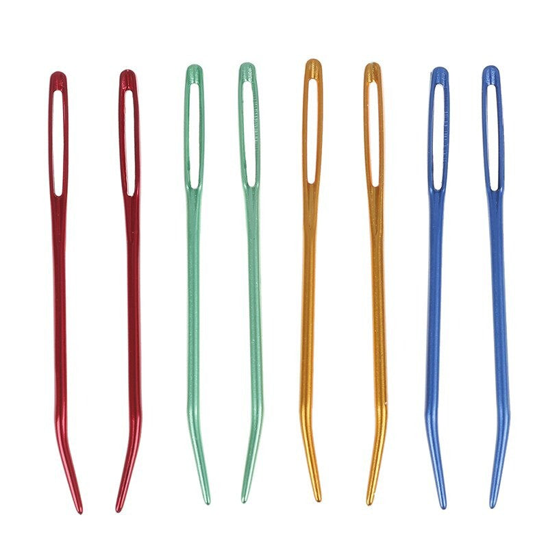Jarum Rajut Crochet Alumunium Ujung Bengkok / Alumunium Needle Bent Pointed - SET