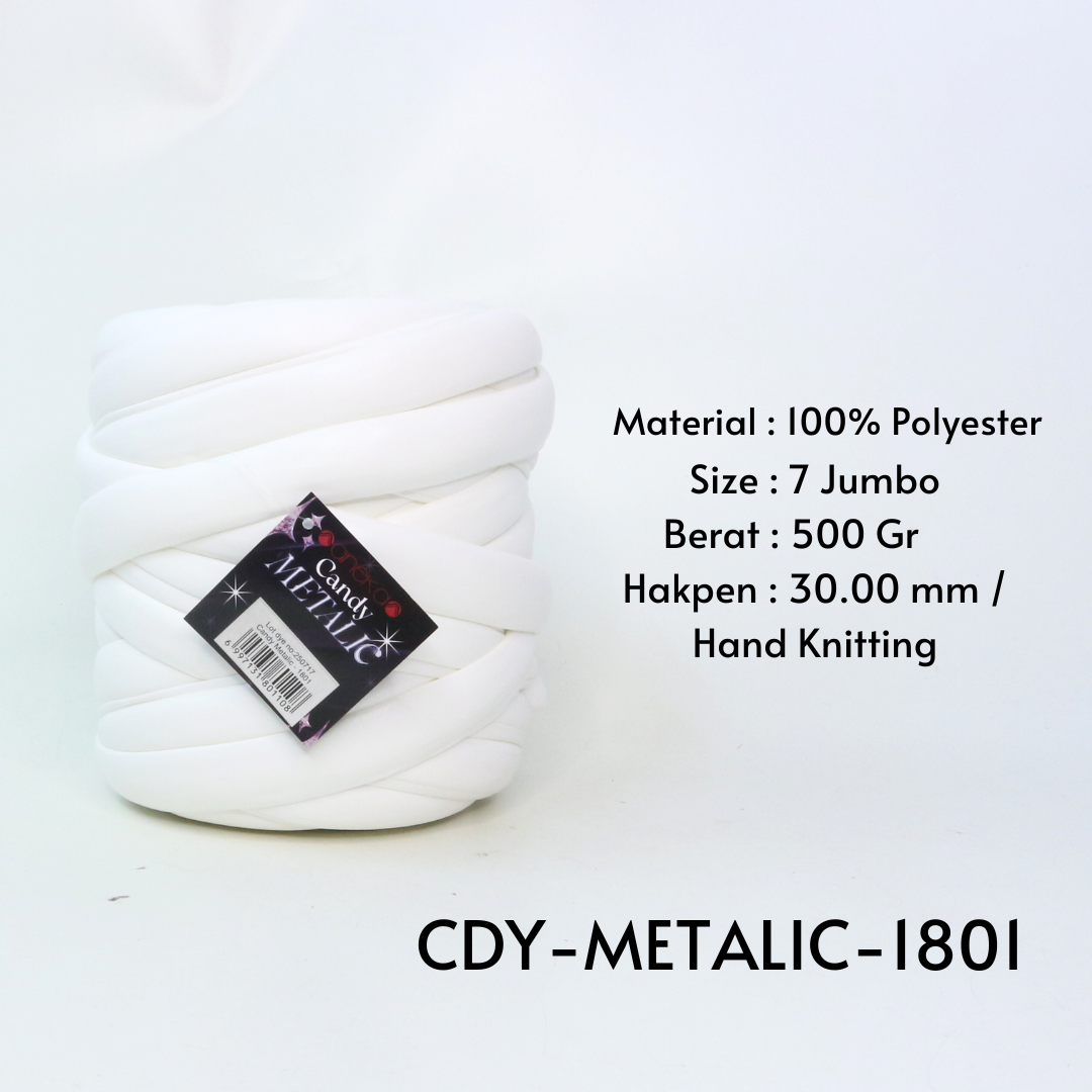 KATALOG - Benang Rajut Candy Metalik / Chunky Metalic Yarn Crochet Knitting Yarn