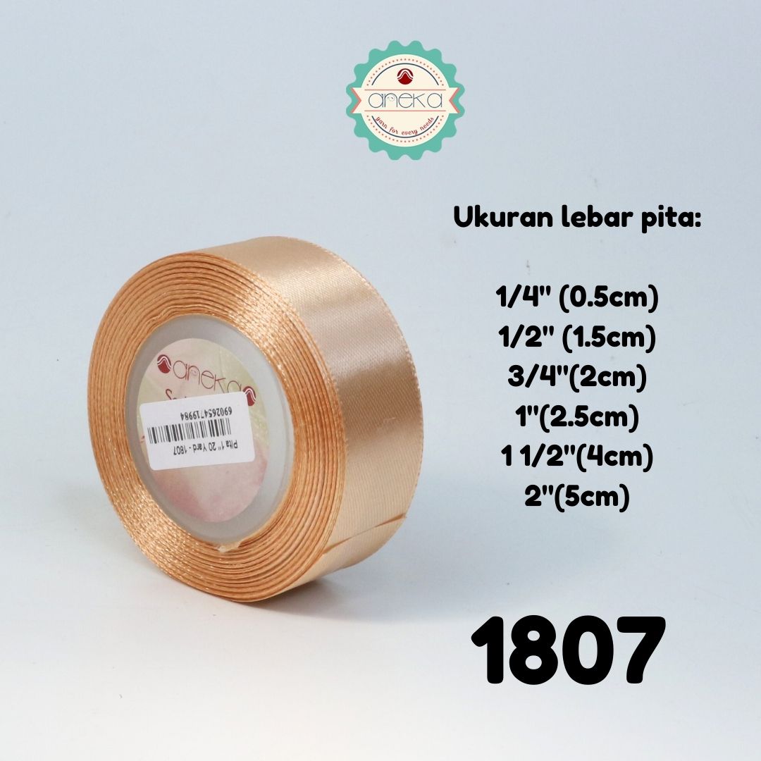 Satin Ribbon / Satin Silk Ribbon 3/4" - 0.75" - 2 cm - PER ROLL (25yards/roll) Part 1