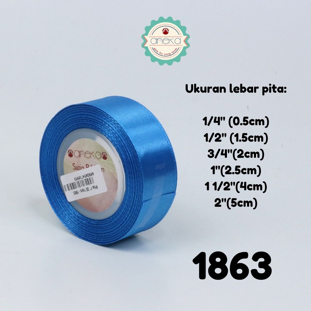 Satin Ribbon / Satin Silk Ribbon 3/4" - 0.75" - 2 cm - PER ROLL (25yards/roll) Part 1