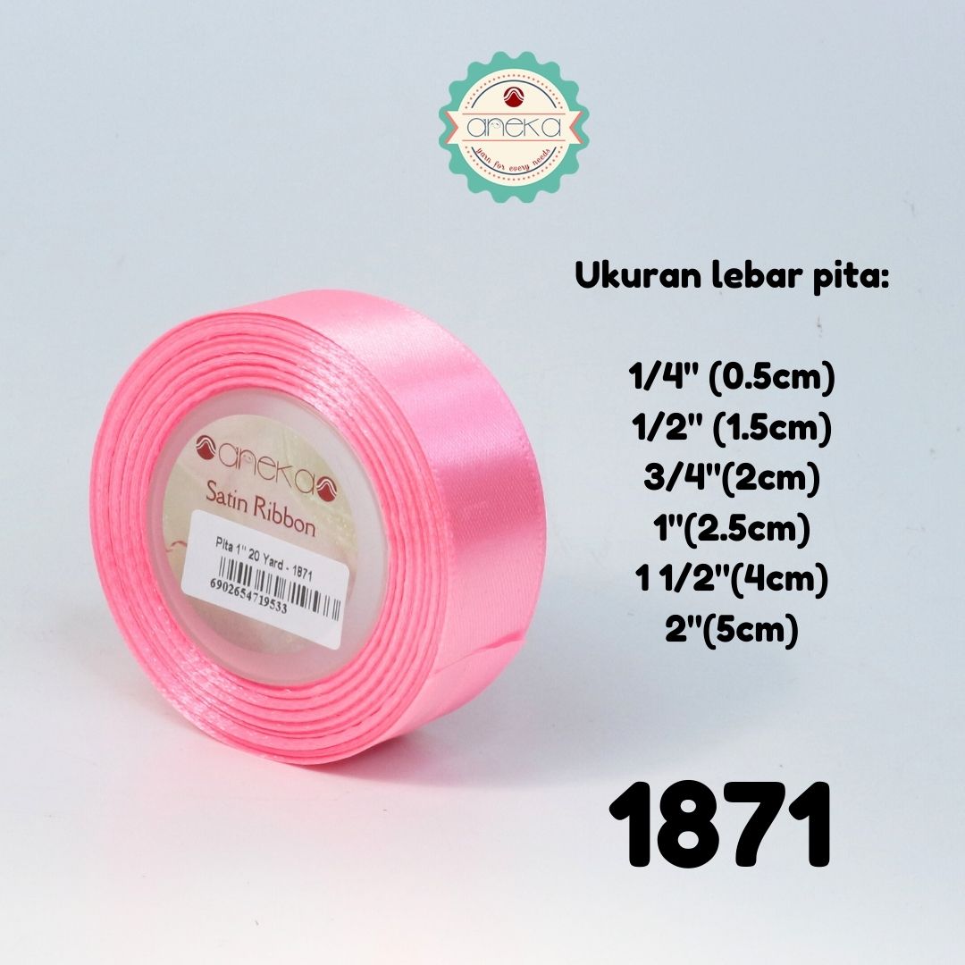 Satin Ribbon / Satin Silk Ribbon 3/4" - 0.75" - 2 cm - PER ROLL (25yards/roll) Part 2