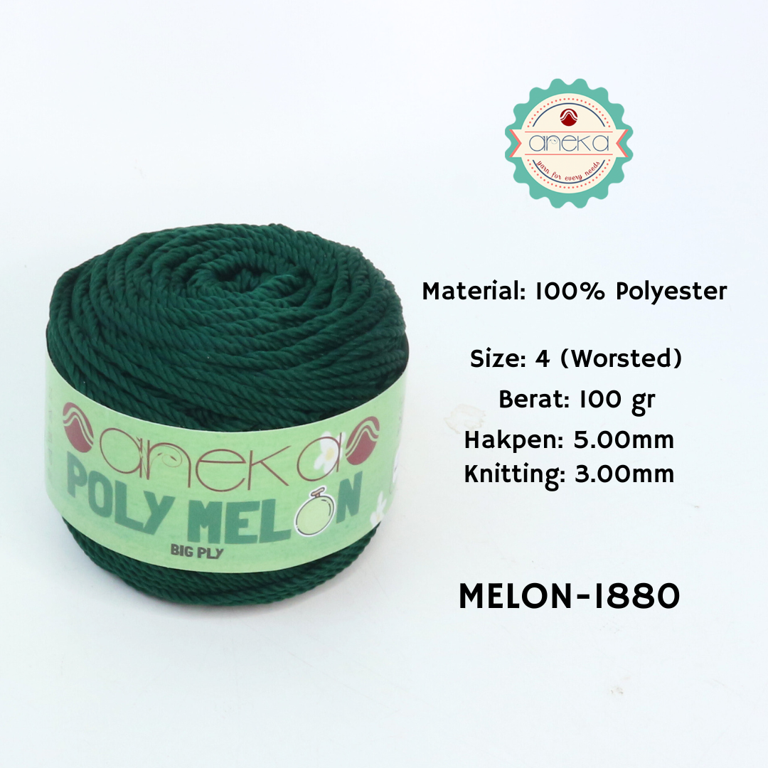 KATALOG - Benang Rajut Poly Melon Big Ply / Polyester Crochet Knitting Yarn