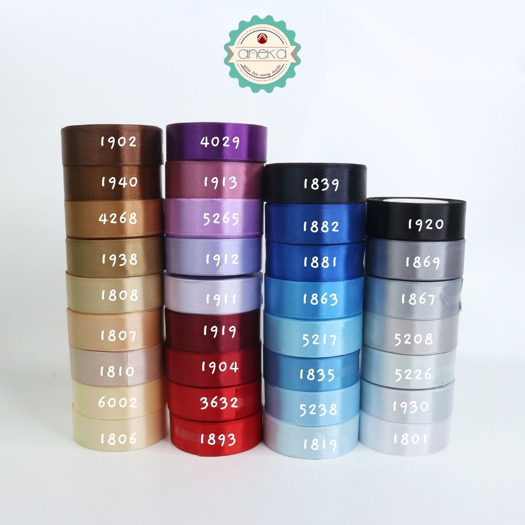 Satin Ribbon / Satin Silk Ribbon 3/4" - 0.75" - 2 cm - PER ROLL (25yards/roll) Part 1