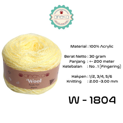 KATALOG - Benang Rajut Wool / Wol / Siet Yarn Vonel 30 dan 50 gram - PART 1