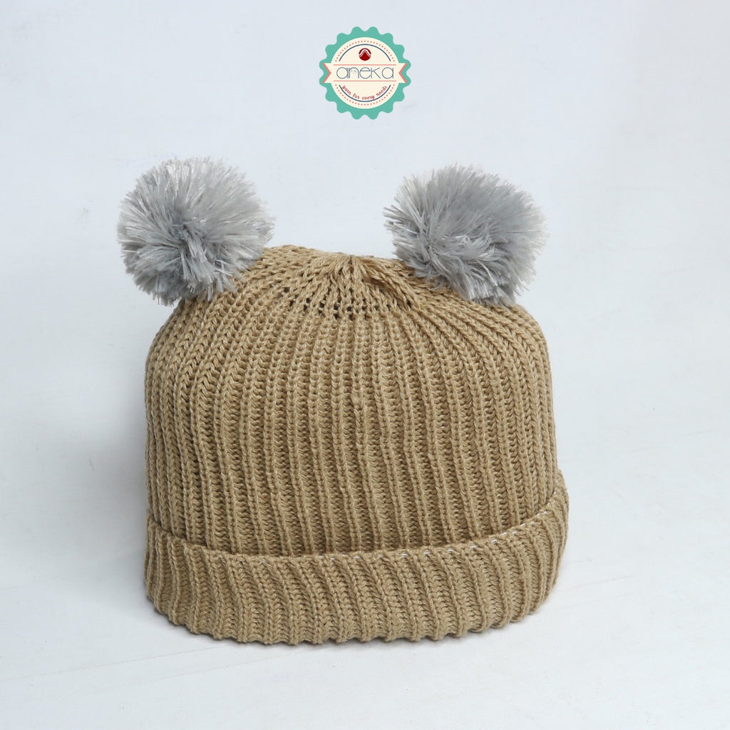 Kupluk Rajut Beanie Pom-Pom / Beanies Hat Pom-Pom