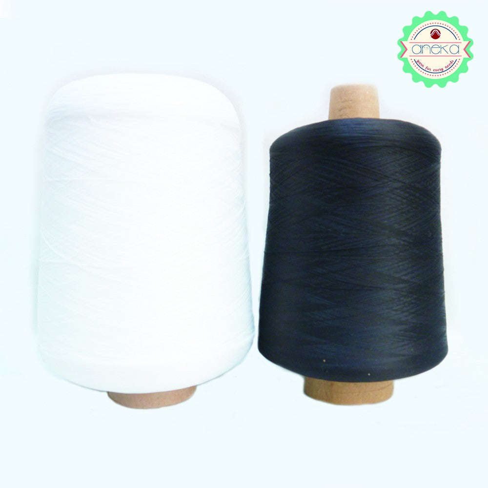 KATALOG - Benang Obras Polyester Putih dan Hitam 1KG & 500gr