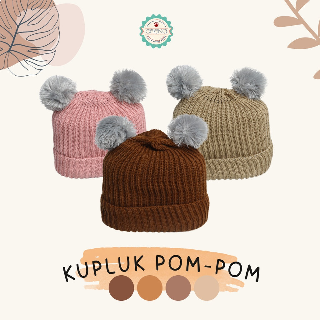 ANEKA - Kupluk Rajut Beanie Pom-Pom / Beanies Hat Pom-Pom