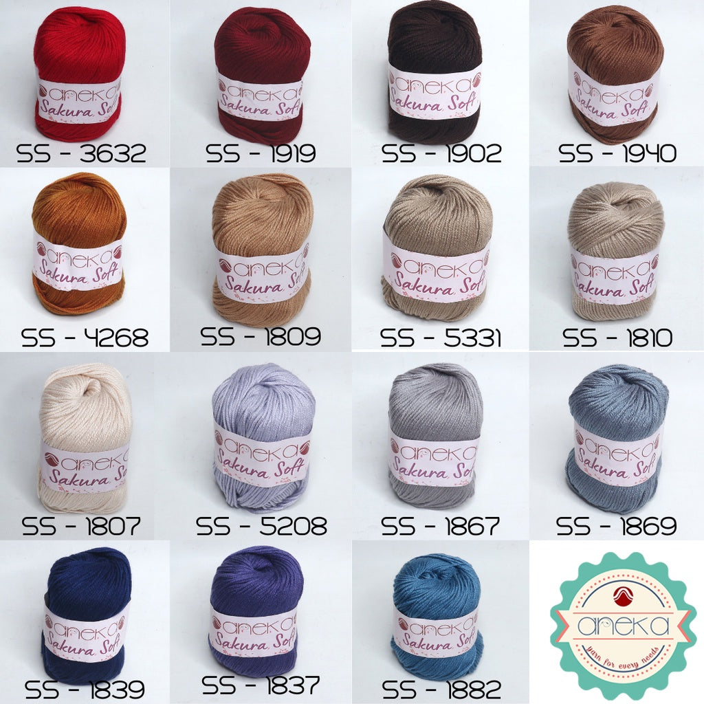 KATALOG - Benang Rajut Sakura Soft / Silk Cotton Milk Cotton Yarn Part 1