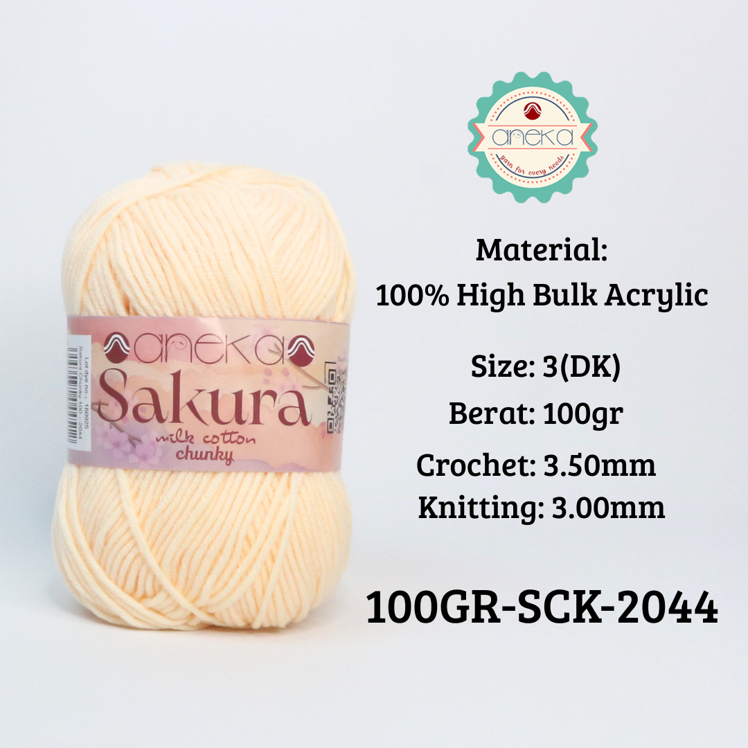 KATALOG - Benang Rajut Sakura Chunky 5 Ply 100gr / Crochet Knitting Yarn