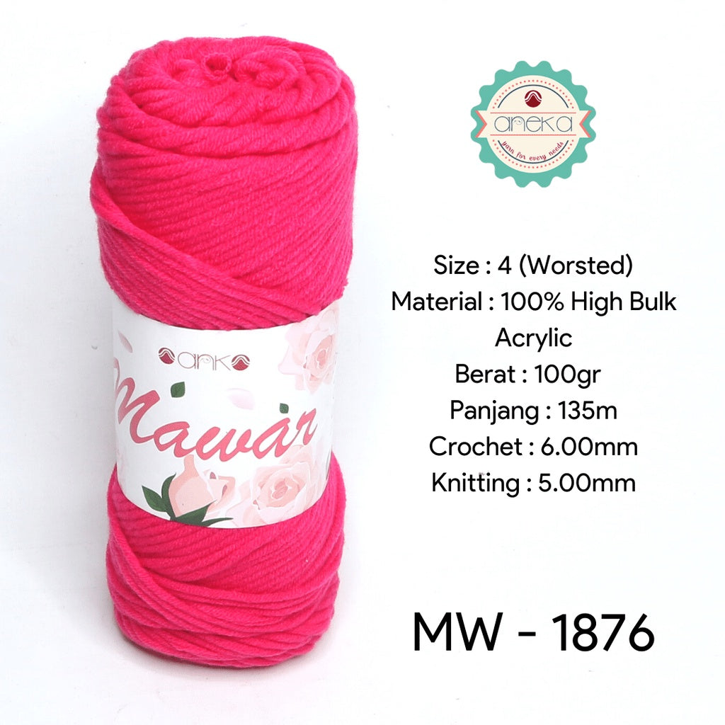 KATALOG - Benang Rajut Mawar / Soft Acrylic Yarn / 8 ply Milk Cotton Worsted / Katun Susu PART 1