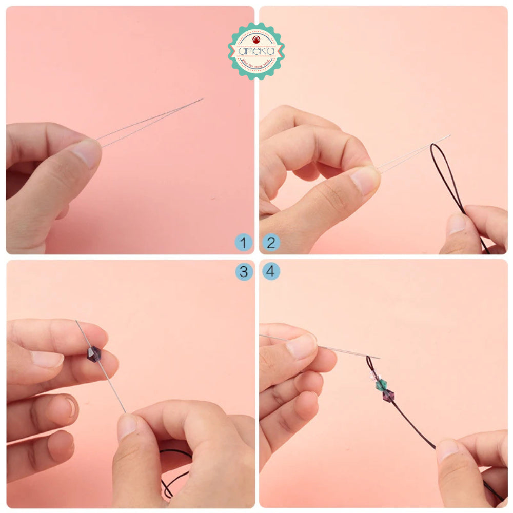 ANEKA - Jarum Mote / Beading Needles Pins Jewelry Making Tools Stainless for Bead Threading