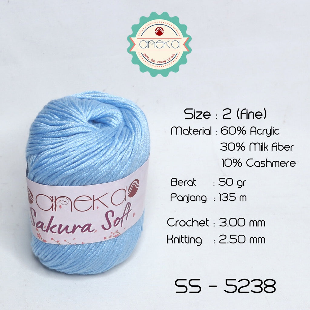 KATALOG - Benang Rajut Sakura Soft / Silk Cotton Milk Cotton Yarn Part 1