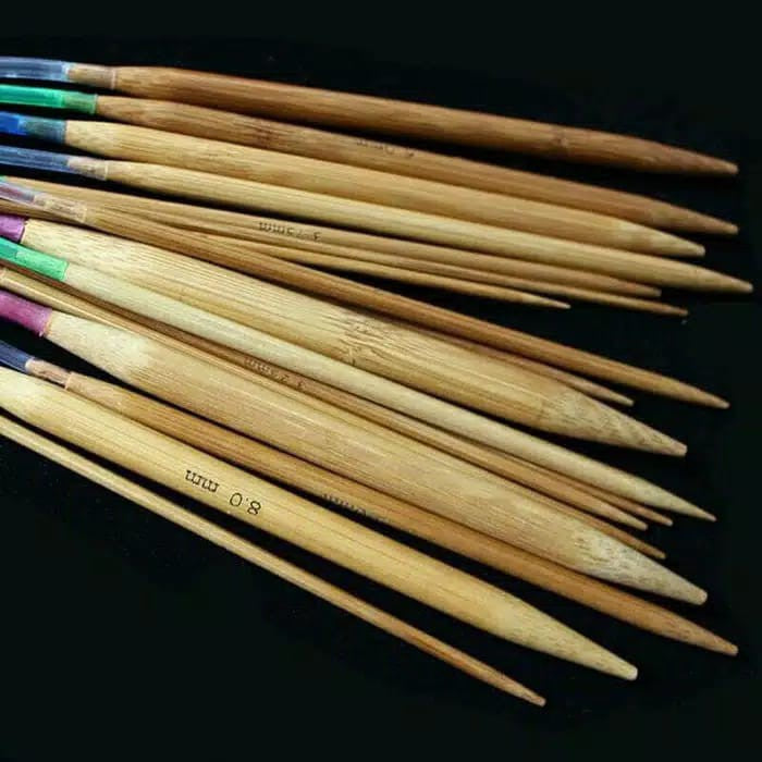 CIRCULAR - Breien (Alat Rajut) Knitting Bamboo Needles - 40, 60, 80, 100 cm SET