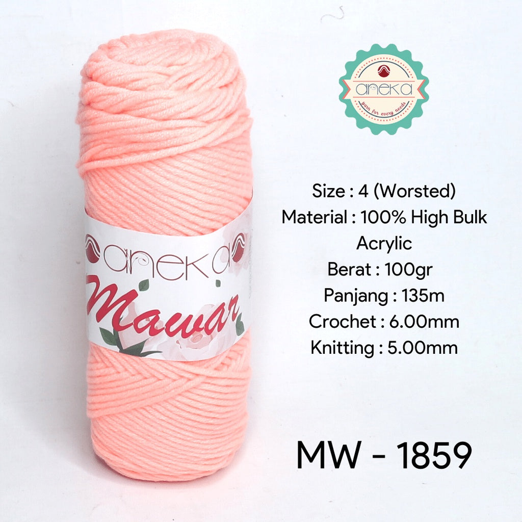 KATALOG - Benang Rajut Mawar / Soft Acrylic Yarn / 8 ply Milk Cotton Worsted / Katun Susu PART 1