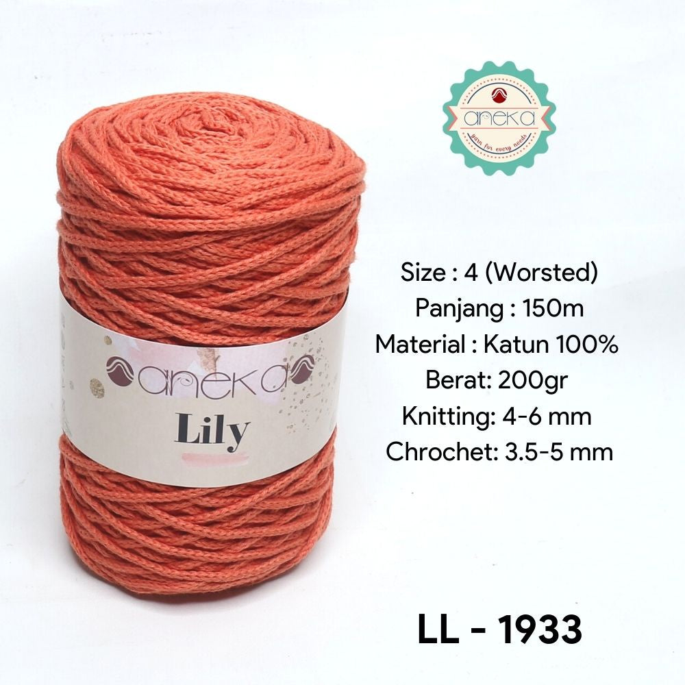 KATALOG - Benang Rajut Lily / Lili / Tambang / Macrame Cotton Rope Yarn