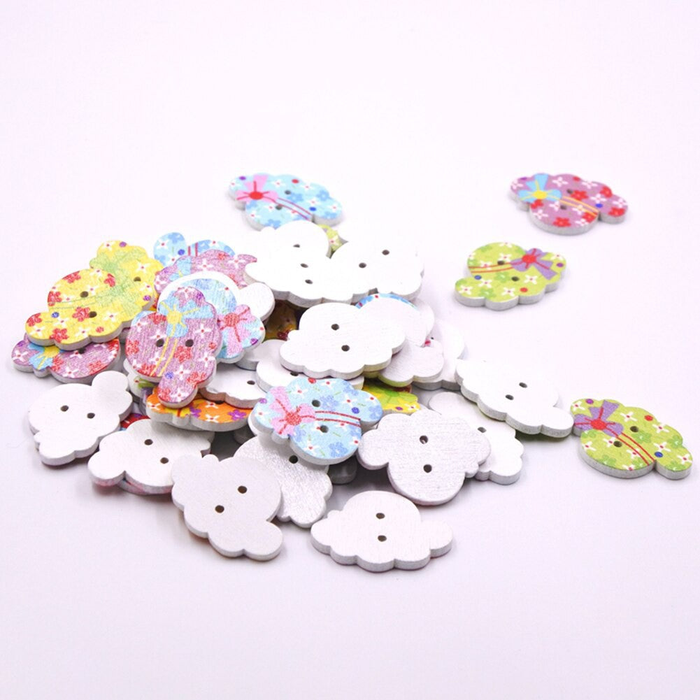 Wooden Buttons Colorful Series 2 - PCS