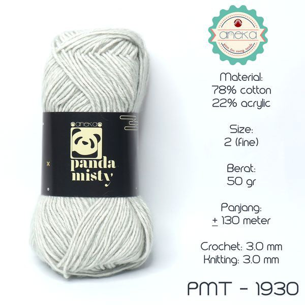 KATALOG - Benang Rajut Katun Panda Misty / Semprot Wol / Stonewashed Yarn - PART 1