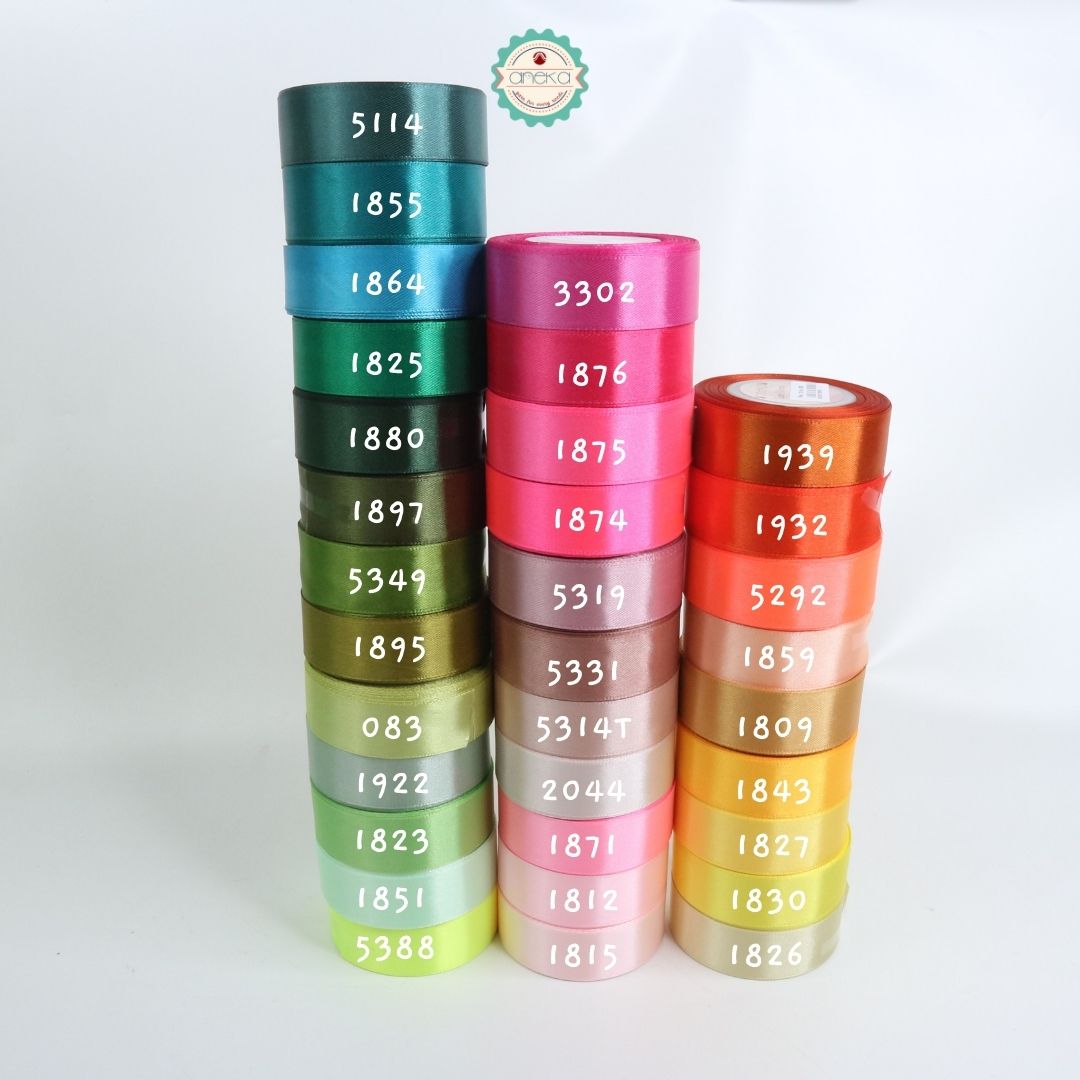 Satin Ribbon / Satin Silk Ribbon 3/4" - 0.75" - 2 cm - PER ROLL (25yards/roll) Part 2