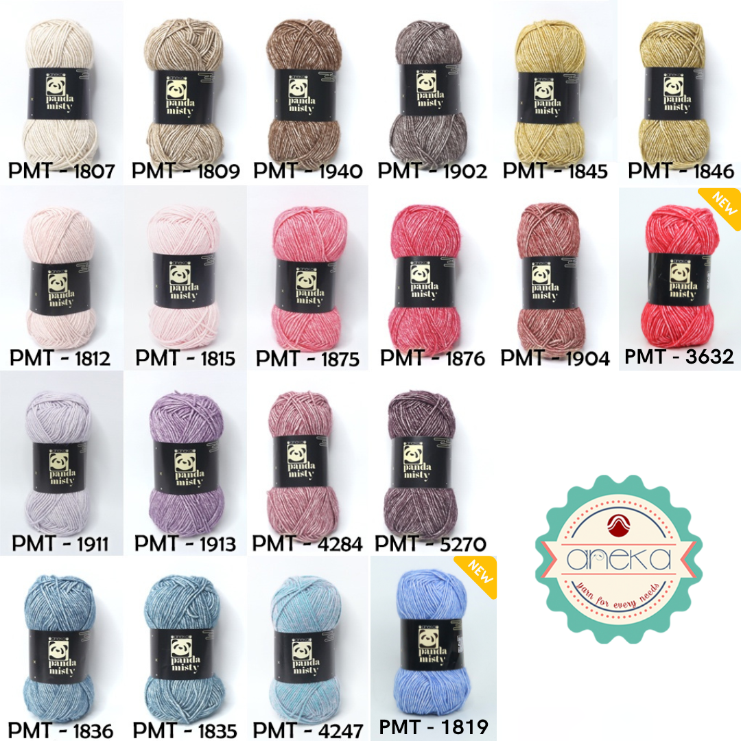 KATALOG - Benang Rajut Katun Panda Misty / Semprot Wol / Stonewashed Yarn - PART 2
