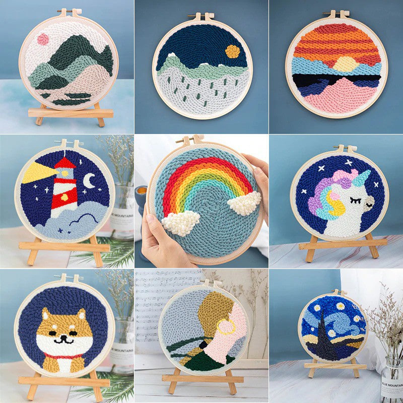 KATALOG - Round Canvas Punch Needle ANK / Kanvas Punch Bulat DIY