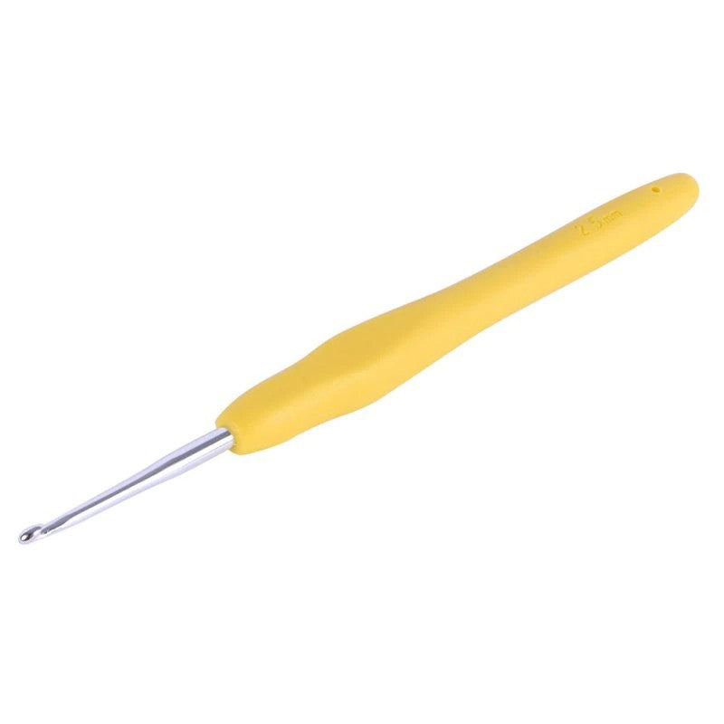 KATALOG - Hakpen (Alat/Jarum Rajut) Gagang Karet / Silicone Handle Alumunium Crochet Hooks - PCS