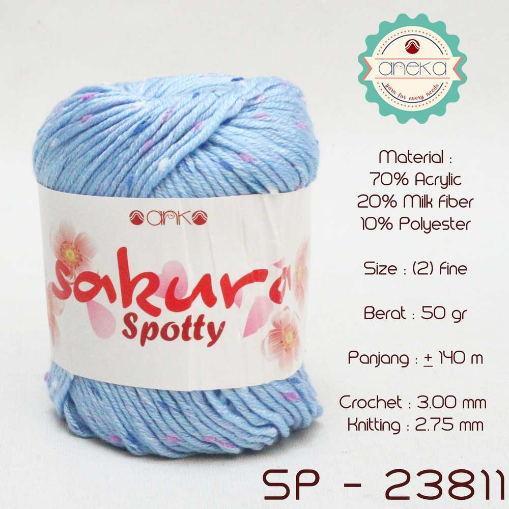 CATALOG - Purple Spotted Sakura Spotty Knitting Yarn