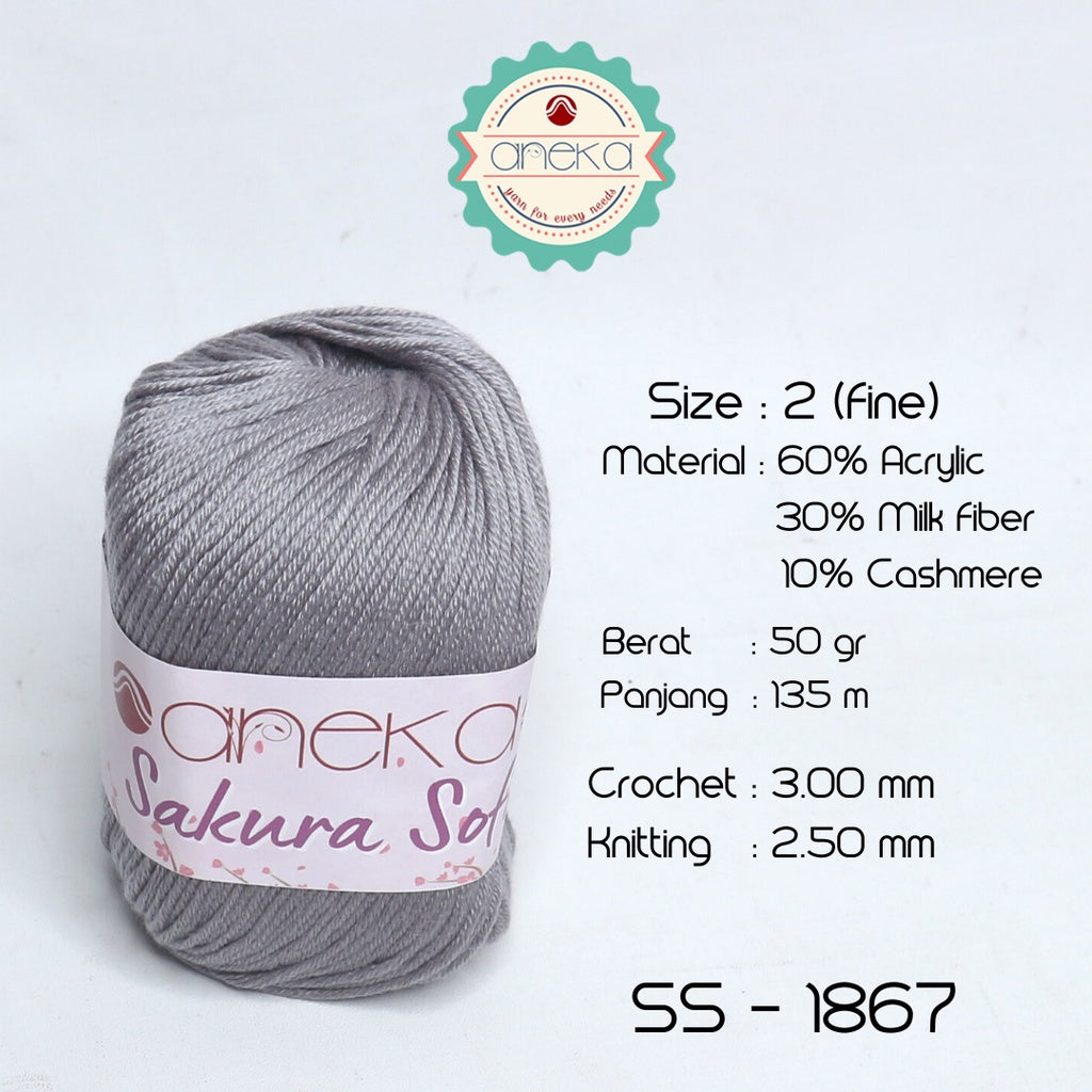 KATALOG - Benang Rajut Sakura Soft / Silk Cotton Milk Cotton Yarn Part 1
