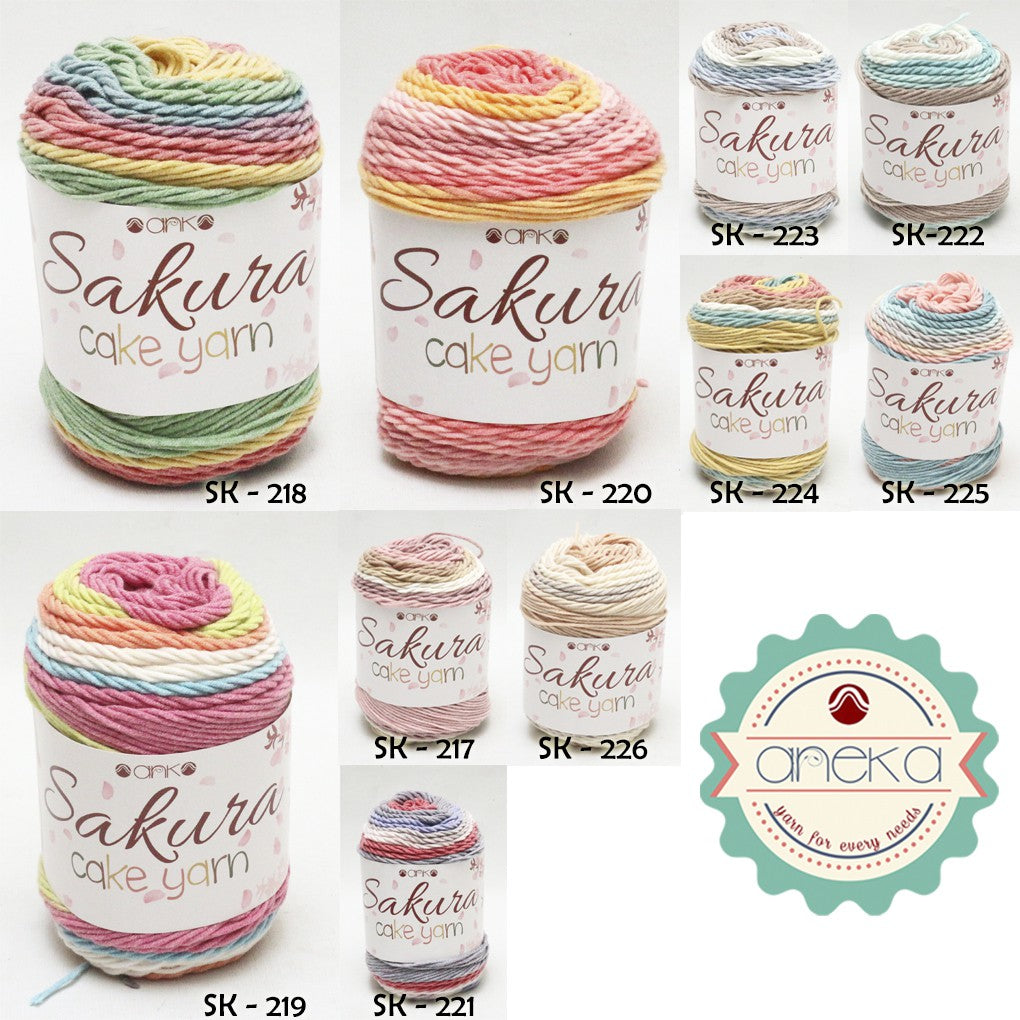 KATALOG - Benang Rajut Katun Susu Rainbow Sakura Cake Milk Cotton Yarn