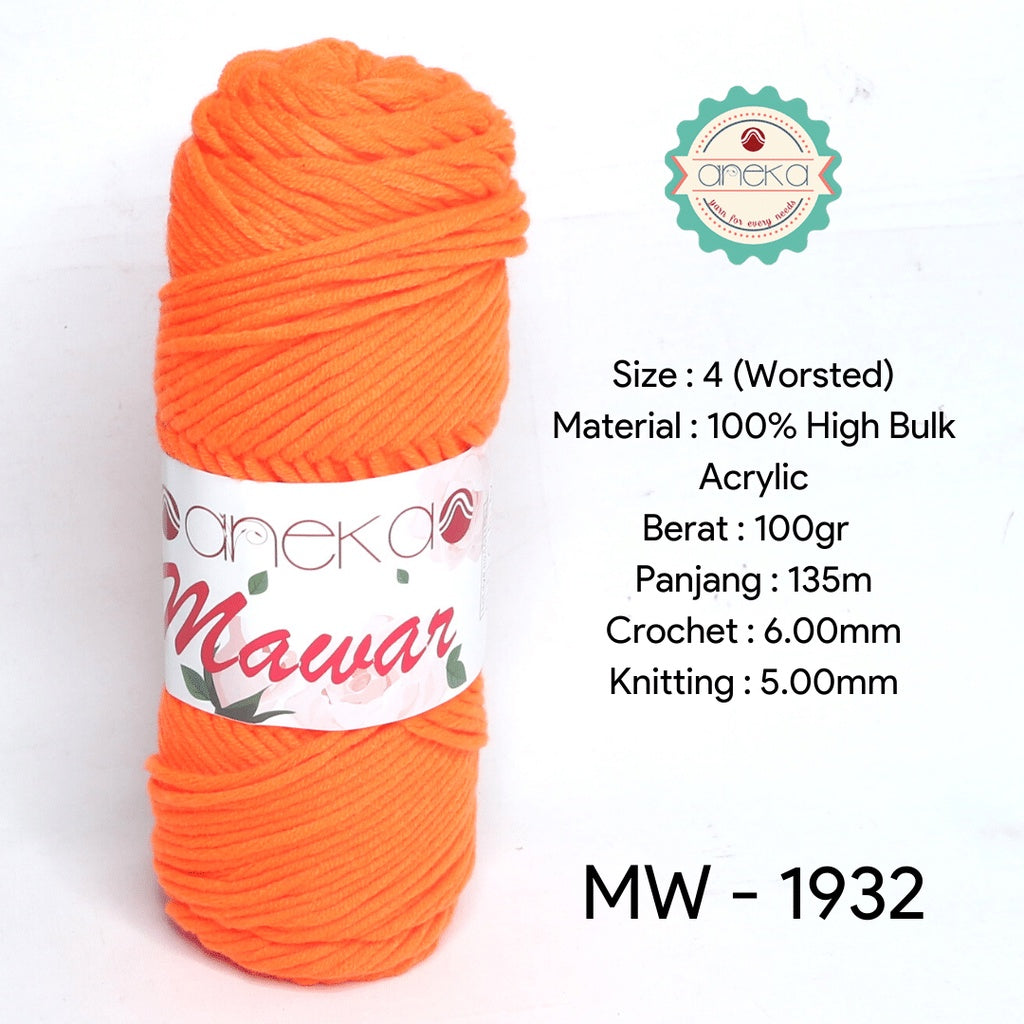 KATALOG - Benang Rajut Mawar / Soft Acrylic Yarn / 8 ply Milk Cotton Worsted / Katun Susu PART 1