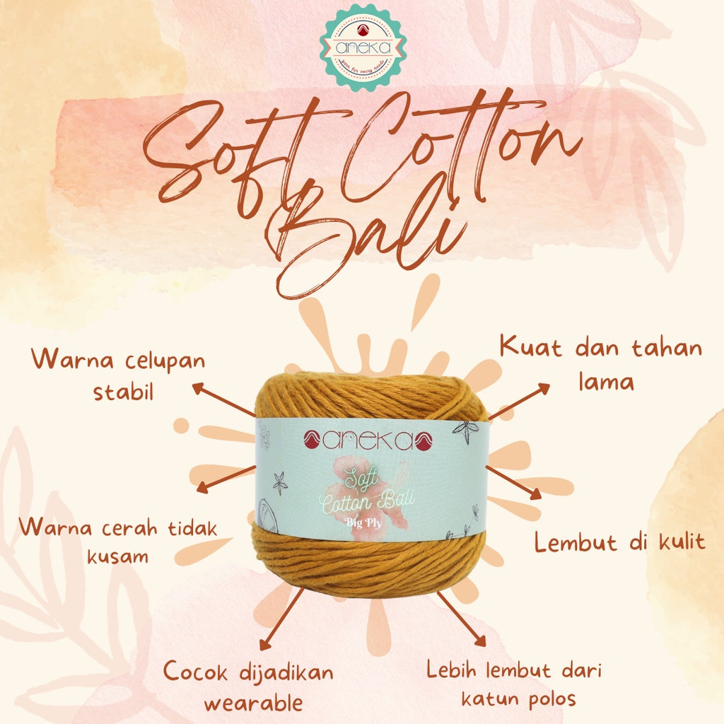 KATALOG - Benang Rajut Katun Bali ANEKA / Soft Cotton Big Ply made by ANEKABENANG PART 1