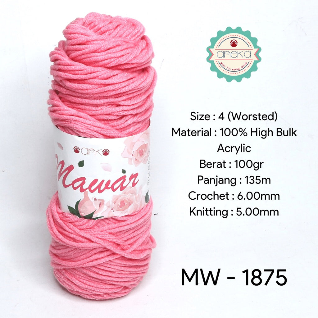 KATALOG - Benang Rajut Mawar / Soft Acrylic Yarn / 8 ply Milk Cotton Worsted / Katun Susu PART 1