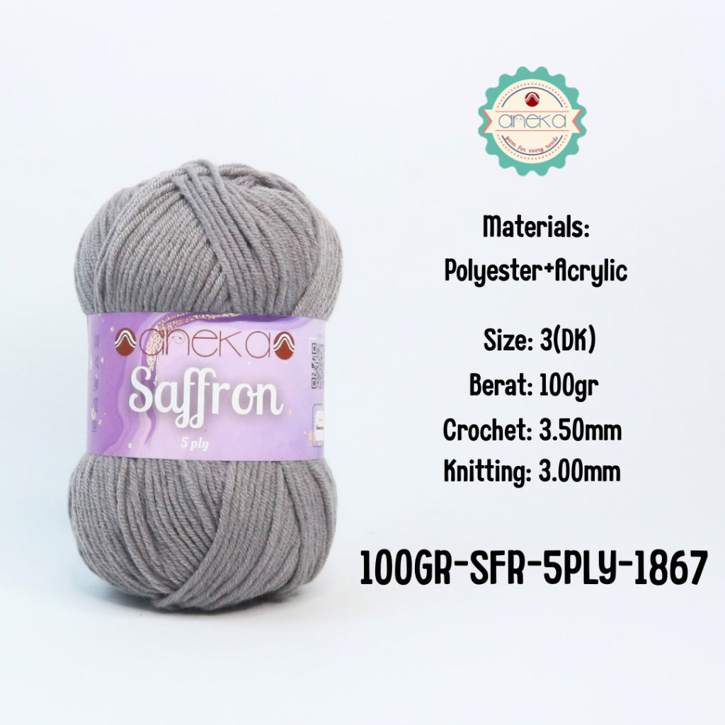 KATALOG - Benang Rajut Saffron 5 Ply 100gr / Crochet Knitting Yarn