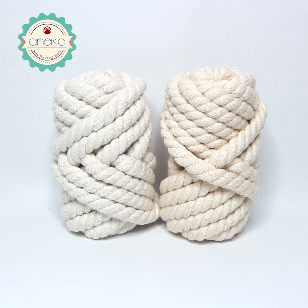 ANEKA - Benang Tali macrame makrame Grade A super katun cotton rope 6, 8, 10, 12 mm 1KG 500GR