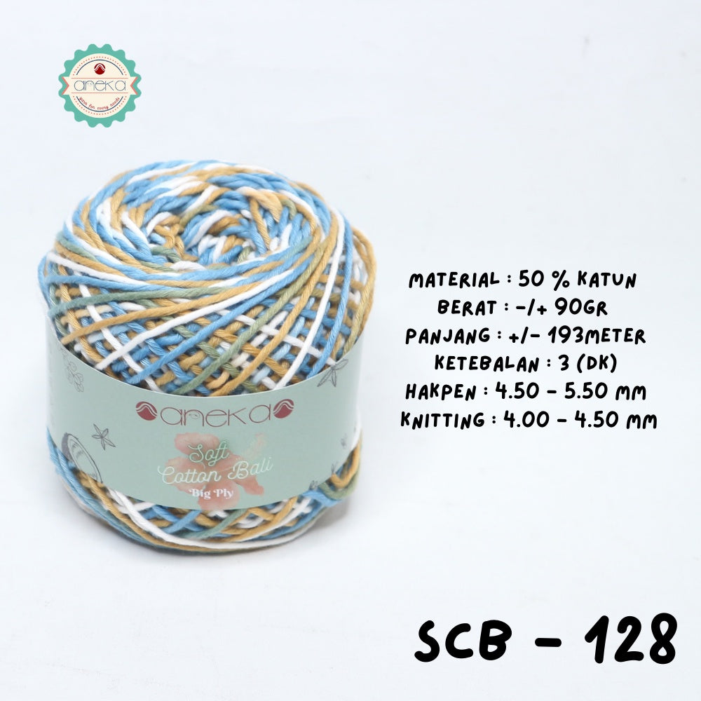 KATALOG - Benang Rajut Katun Bali Sembur Mix / Soft Cotton Big Ply Mambo