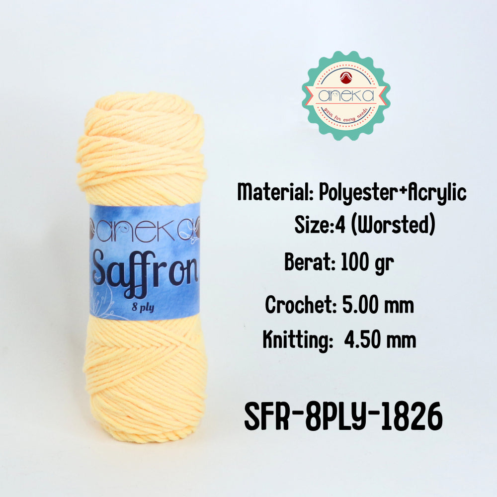 KATALOG - Benang Rajut Saffron 8 Ply / Crochet Knitting Yarn - Part 1