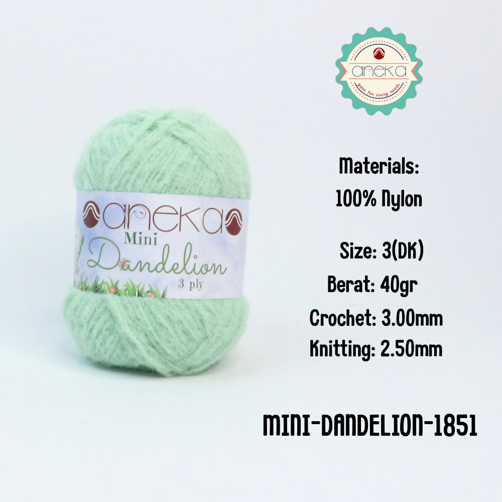 KATALOG - Benang Rajut Mini Dandelion 3 Ply / Crochet Knitting Cord Yarn