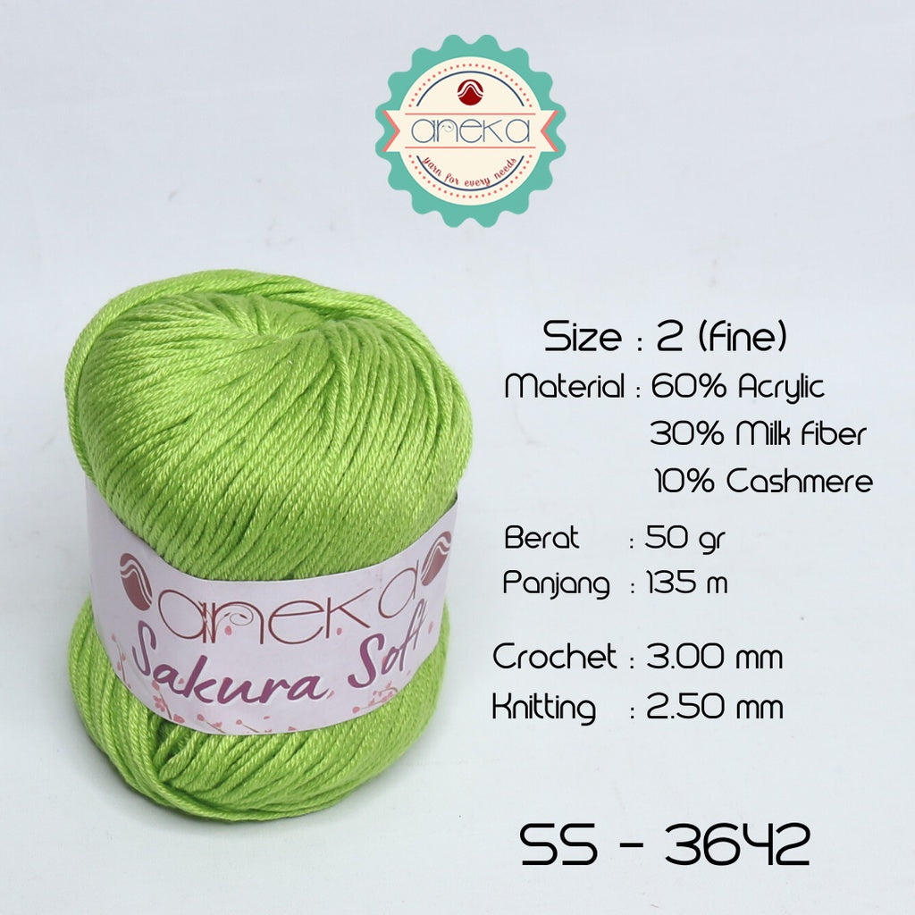 KATALOG - Benang Rajut Sakura Soft / Silk Cotton Milk Cotton Yarn Part 1