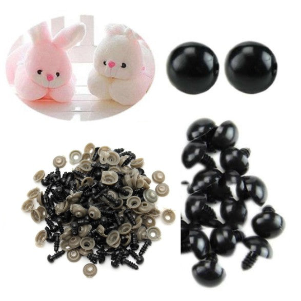 ANEKA - 5 Pasang / 10 PCS - Mata Boneka Bulat Hitam / Amigurumi / Safety Eyes Doll 5 - 40mm