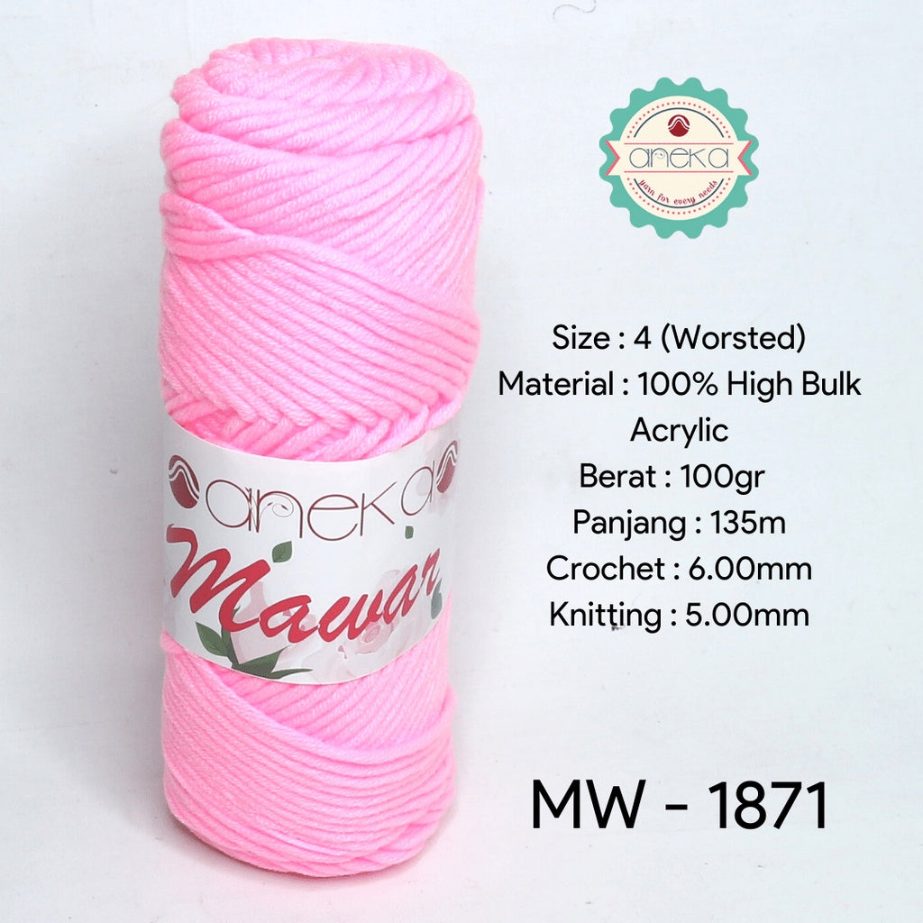 KATALOG - Benang Rajut Mawar / Soft Acrylic Yarn / 8 ply Milk Cotton Worsted / Katun Susu PART 1