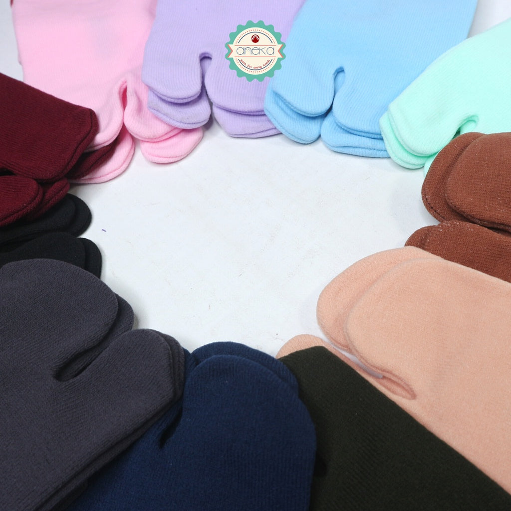 ANEKA - Kaos Kaki Nilon Nylon Warna / Jempol / Muslimah / Muslim - Polos