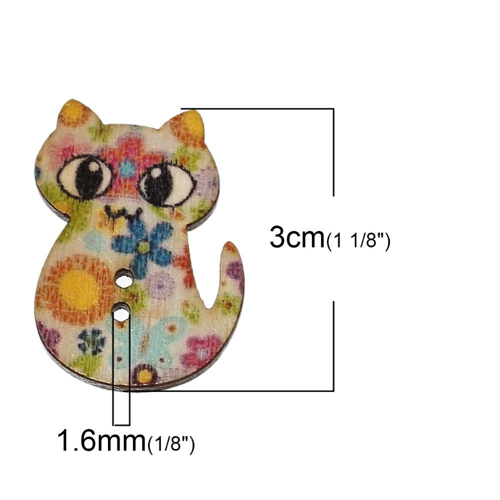 Natural Series Wooden Buttons - PCS