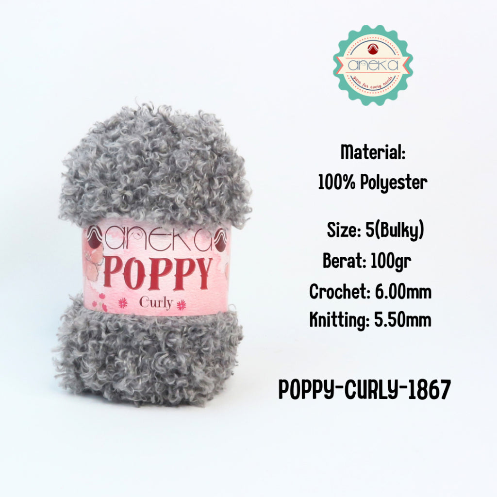 KATALOG - Benang Rajut Knitting Poppy Curly / Crochet Knitting Yarn
