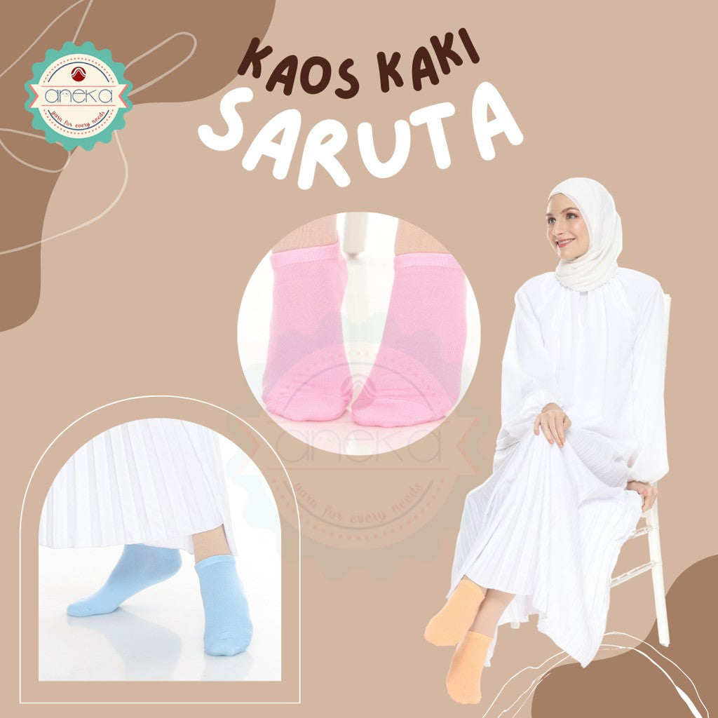 ANEKA - Kaos Kaki Polos Warna Pendek Mata Kaki